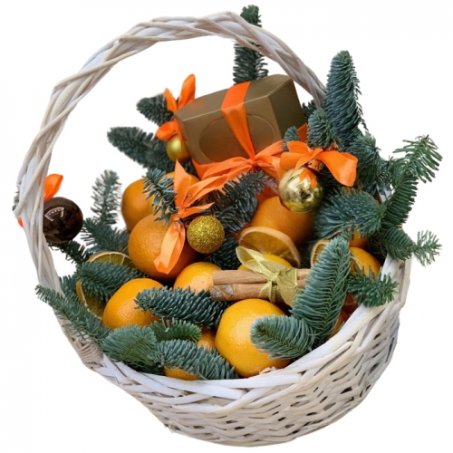 Корзина фруктов "Сладкие мандаринки"